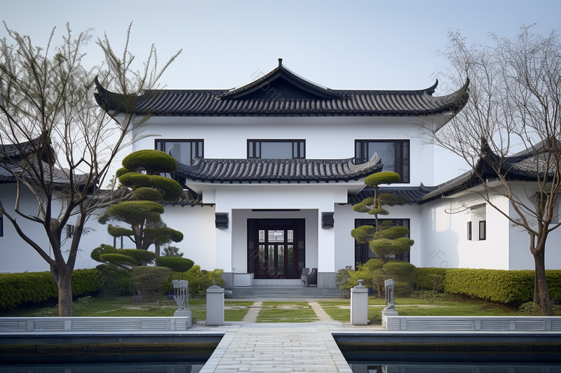 中式别墅景观大院大门独栋古风建筑住宅实拍摄影图,高清,摄影图,摄影图片,图片大全,摄影图免费下载